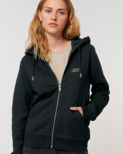 Lade das Bild in den Galerie-Viewer, SWEATJACKE "WAVE“ SCHWARZ- UNISEX