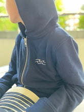 Lade das Bild in den Galerie-Viewer, Sweatjacke "WAVE" NAVY - Kids