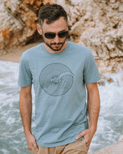 Lade das Bild in den Galerie-Viewer, BIO-T-SHIRT "GOOD VIBES" SUMMER BLUE - UNISEX