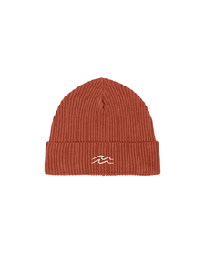 FISHERMAN BEANIE "WAVE" STICKEREI - TERRA