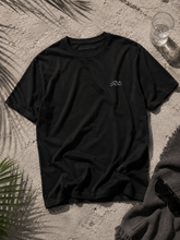 Lade das Bild in den Galerie-Viewer, BIO-T-SHIRT "WAVE" STICKEREI - schwarz UNISEX
