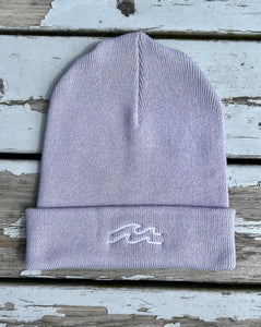 CLASSIC BEANIE "WAVE" STICKEREI - LAVENDEL