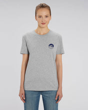 Lade das Bild in den Galerie-Viewer, BIO-T-SHIRT (GRAU) &quot;WHALE&quot; STICKEREI - UNISEX
